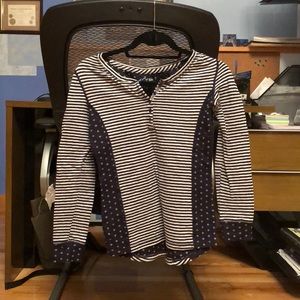 Striped pajama pants and long sleeve shirt SET